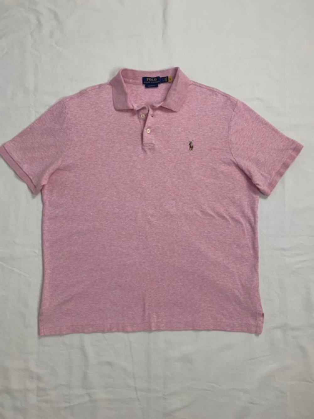 Polo Ralph Lauren Pink Classic Fit Polo, Men's Large